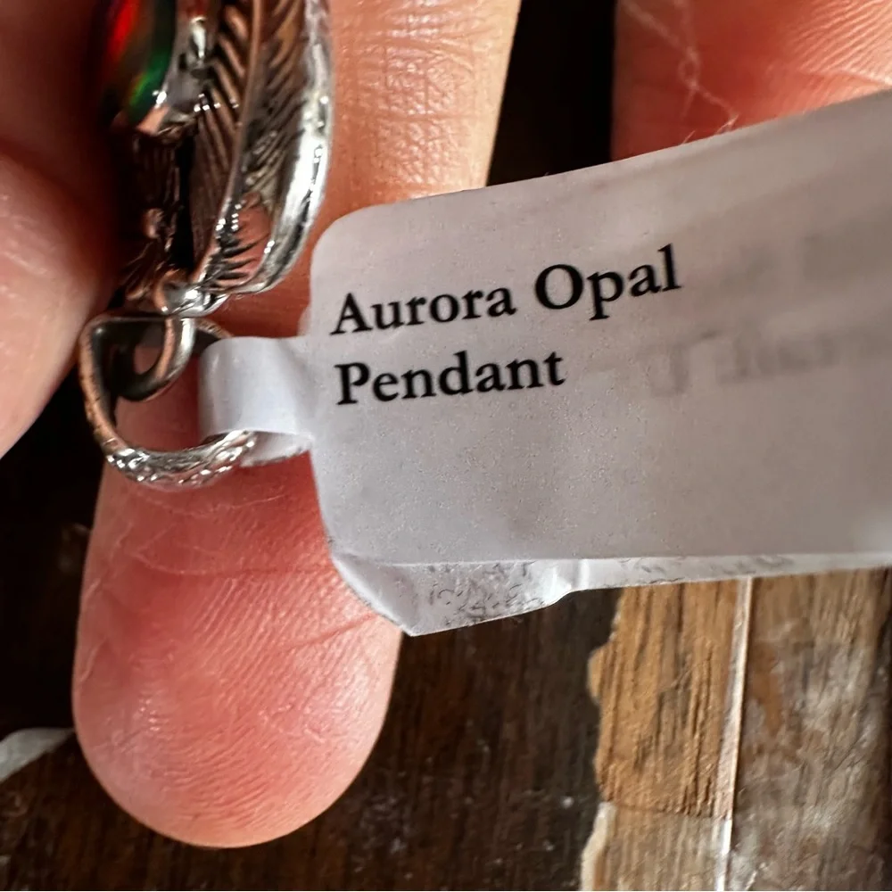 Aurora Opal, Sterling Silver NWT Dainty Pendant wholesale $55 USD, just pendant - Picture 3 of 8
